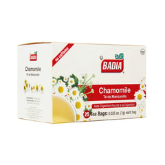Badia Chamomile Tea bags in packaging, ideal for a calming ritual