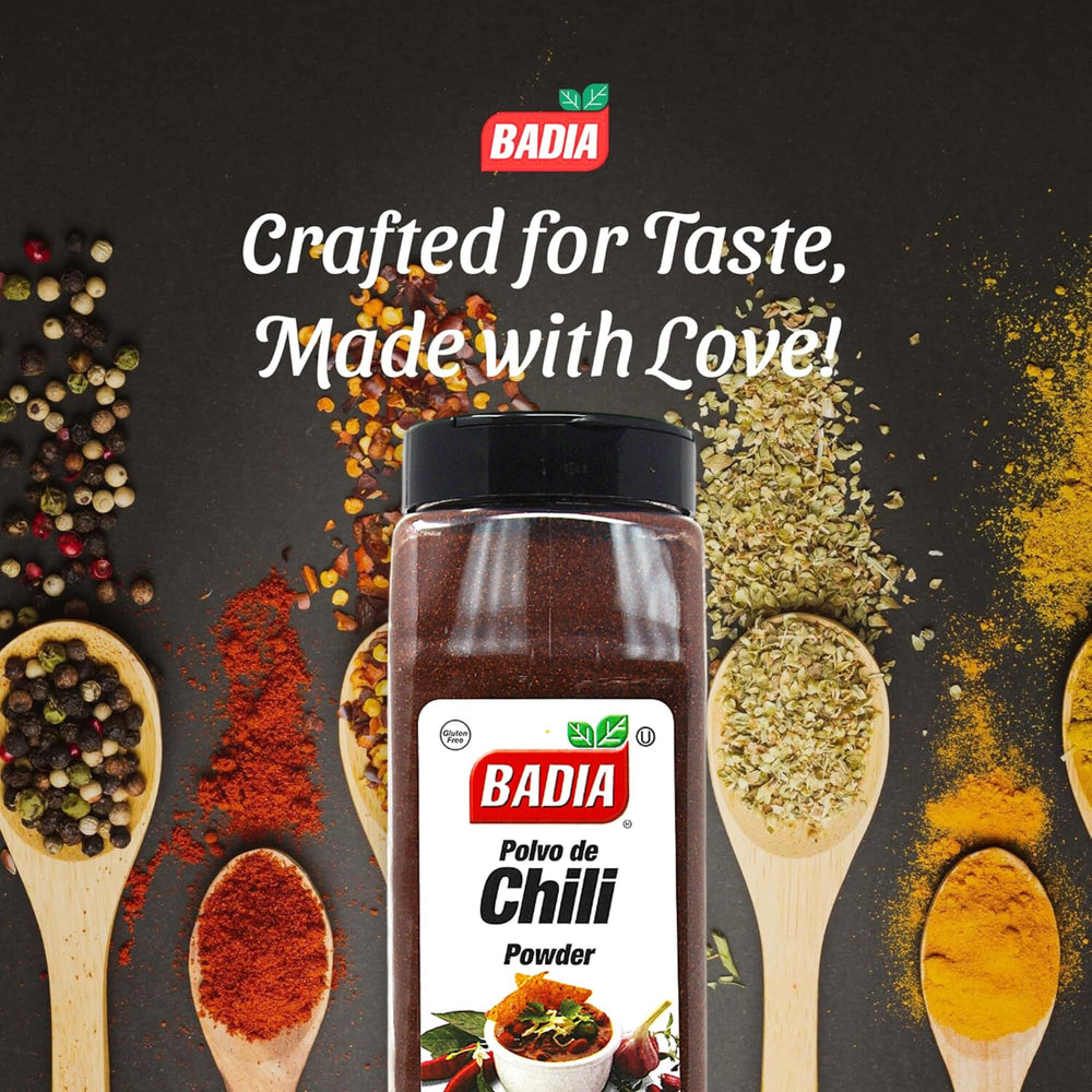 Badia Chili Powder enriches chili con carne with bold, savory notes.