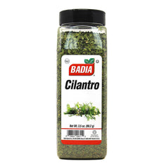 Badia Cilantro Flakes jar showcasing fresh citrus aroma for quick flavor boosts
