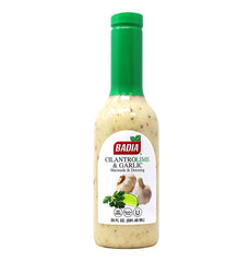 Badia Cilantro Lime Garlic Marinade bottle pour enhances grilled chicken flavor