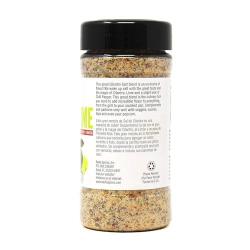 Badia Cilantro Lime Pepper Salt grinder for quick, table-side flavor boosts