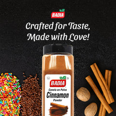 Badia cinnamon powder on a baking setup with cookies, adding warmth