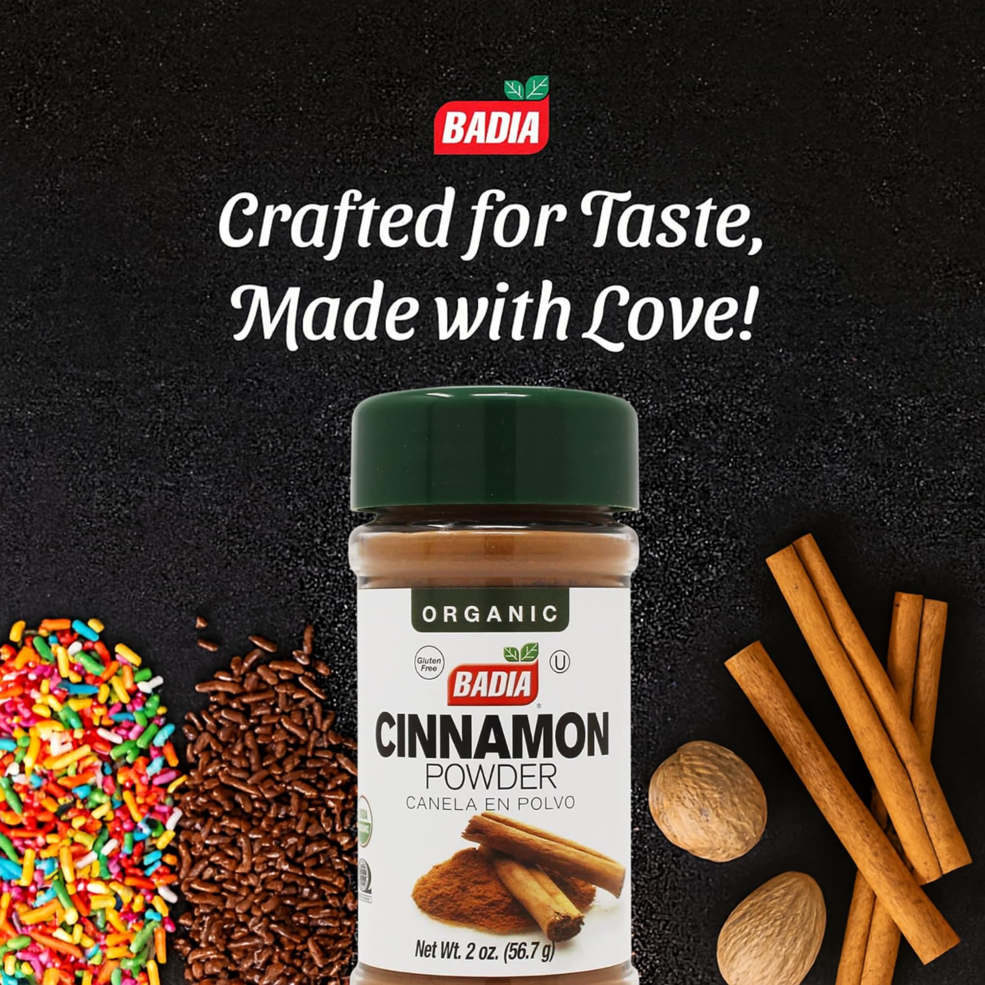 Scooped oats with Badia cinnamon for a comforting breakfast.