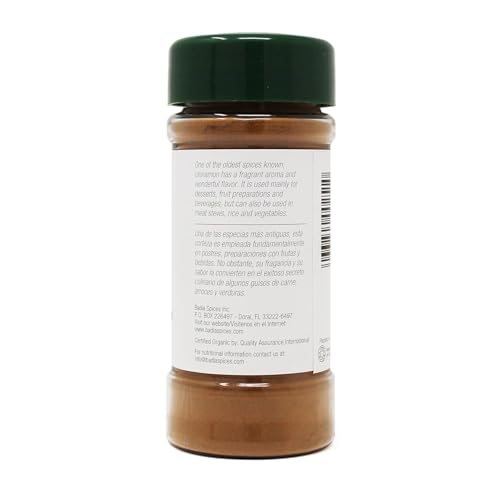 Badia cinnamon powder pour over dish showing warm, aromatic seasoning release.
