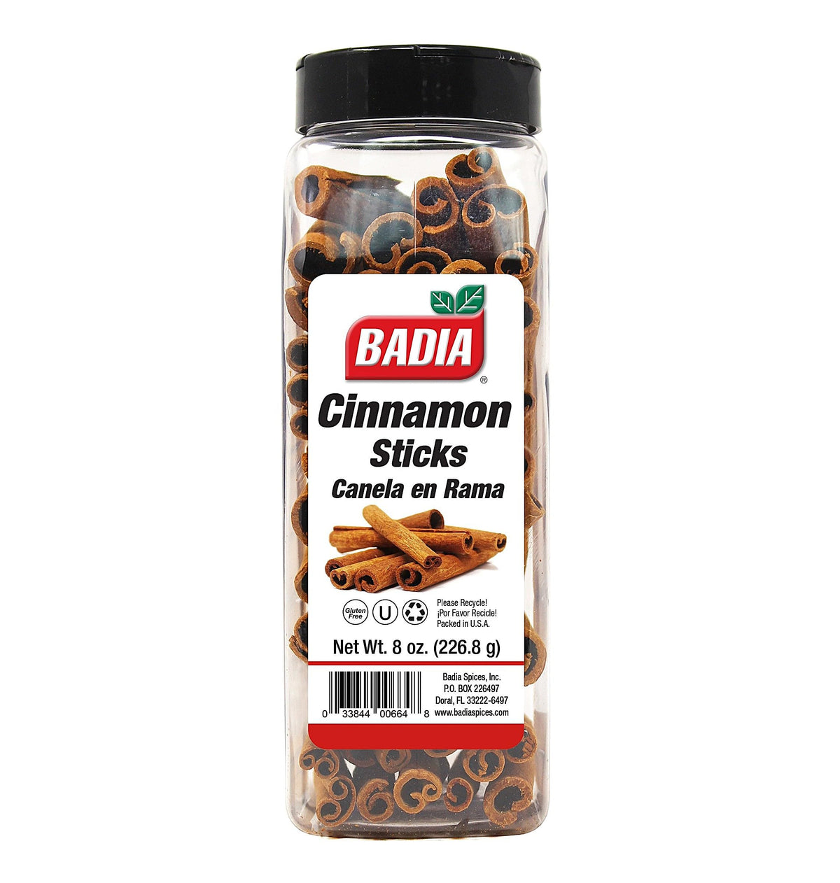 Badia cinnamon sticks in a jar, ideal for baking and beverages