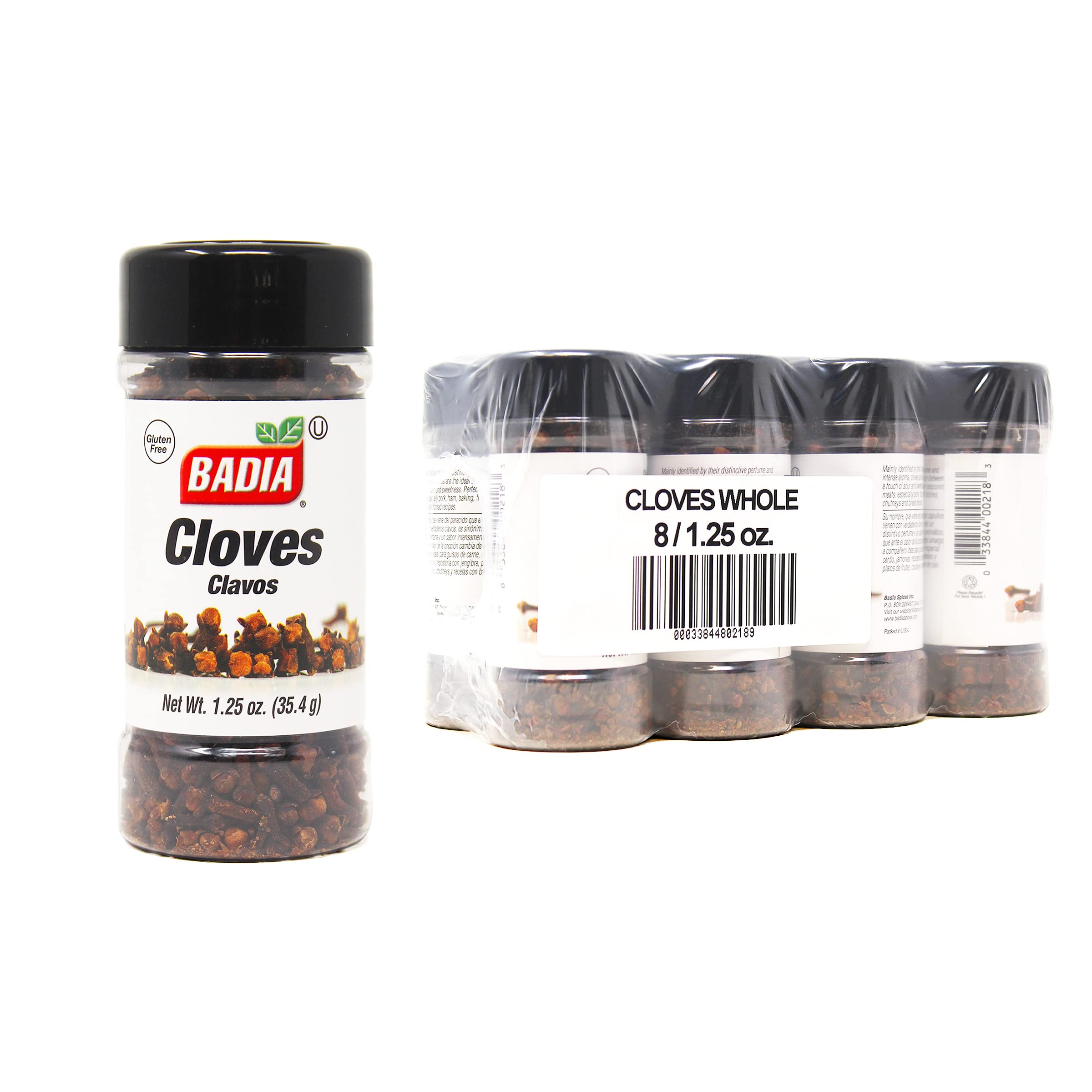 Badia Whole Cloves in a pack of eight, convenient for pork and stews.