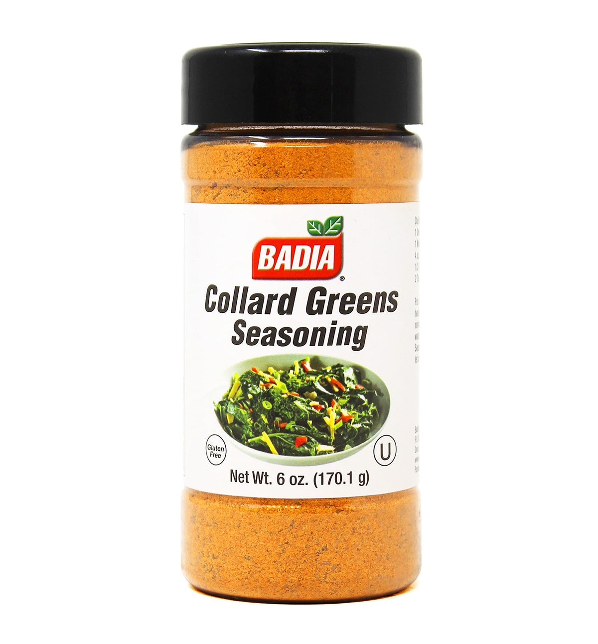 Badia Collard Greens Seasoning bottle boosts greens with bold southern flavor