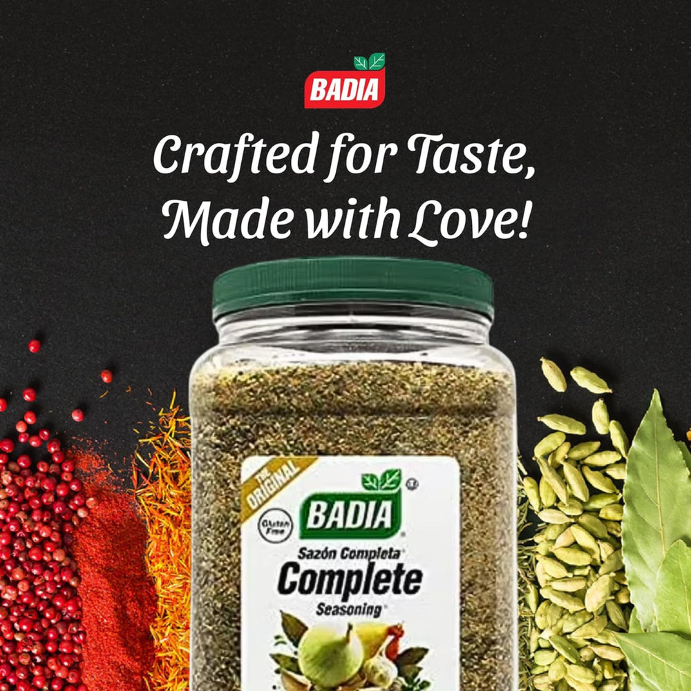 Badia Complete Seasoning kitchen setup demonstrates versatile seasoning for grilling and roasting.
