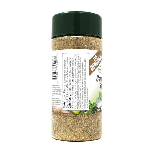 Shaker pouring Badia Complete Seasoning, a convenient all-purpose spice blend