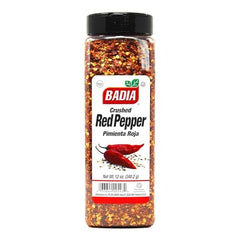 Badia crushed red pepper sprinkle spices up pizzas and pastas.