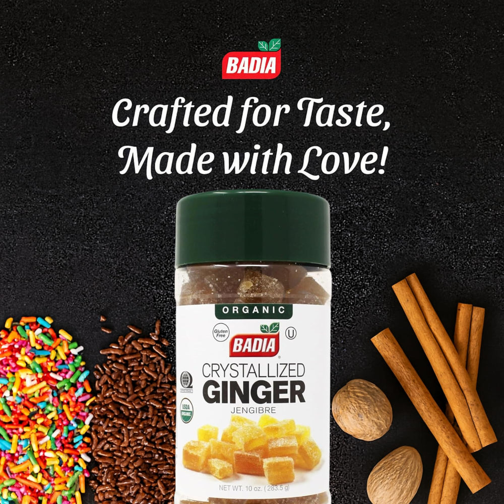 Baked goods enhanced with Badia crystallized ginger
