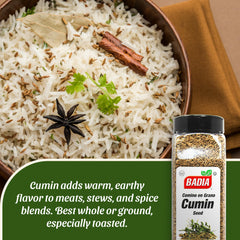 Badia cumin seeds added to a pot for stews and meats