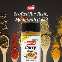 Badia Curry Powder egg-dish adding mild flavor to scrambled eggs.