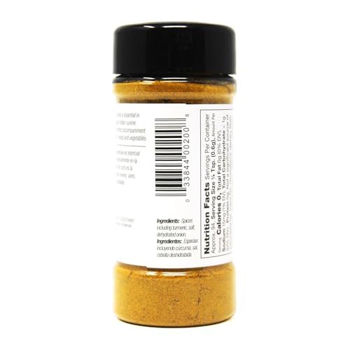 Badia Curry Powder spice-blend closeup with turmeric and cumin notes for warmth.