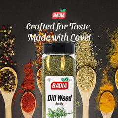 Badia dill weed on potato salad — adds bright, tangy dill flavor.