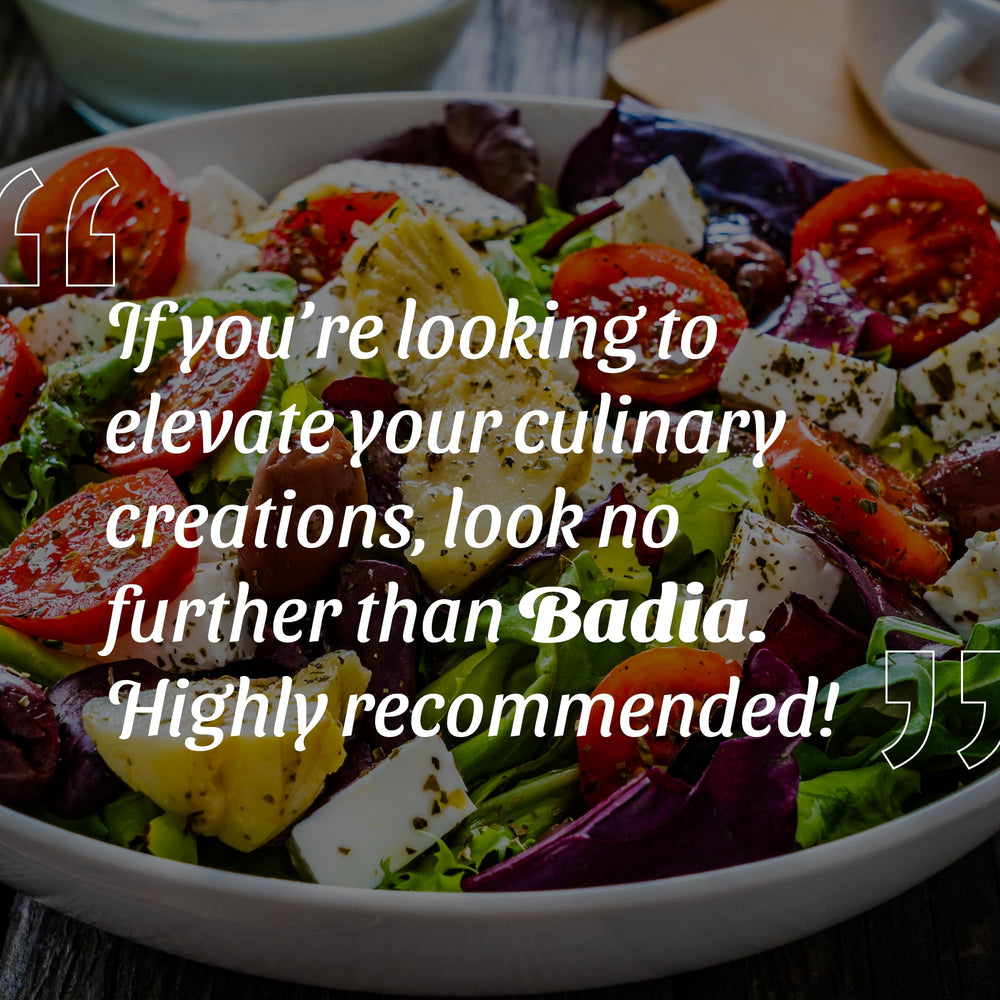 Badia Everything Bagel Seasoning on salad adds texture and aroma