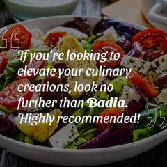 Badia Everything Bagel Seasoning on salad adds texture and aroma