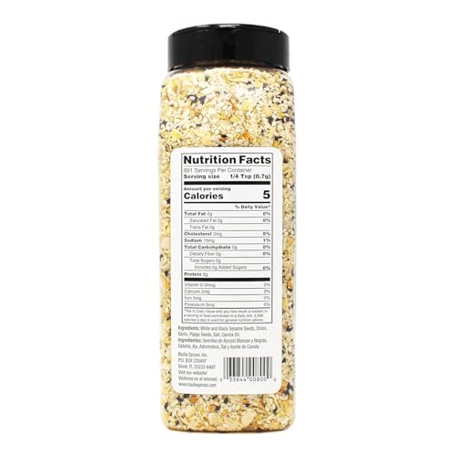 Close-up of sesame seeds and spices texture for a crunchy, savory finish on salads.