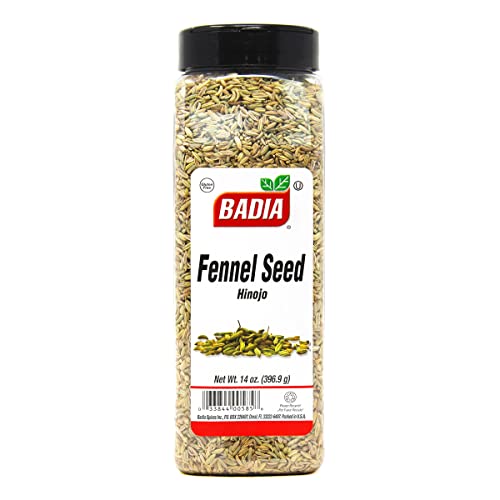 Badia fennel seeds whole closeup, pristine texture for fresh spice blends.