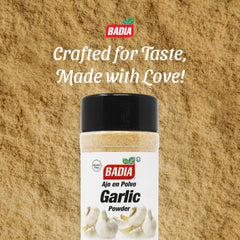 Badia garlic powder in pantry shot suggests long shelf life and convenience