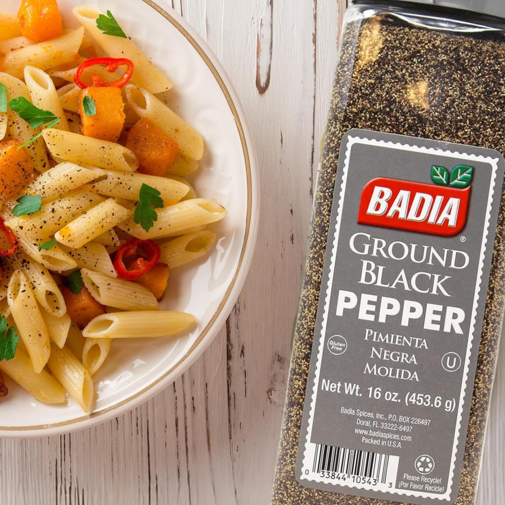 Badia Ground Black Pepper in soups and sauces for depth and aroma.