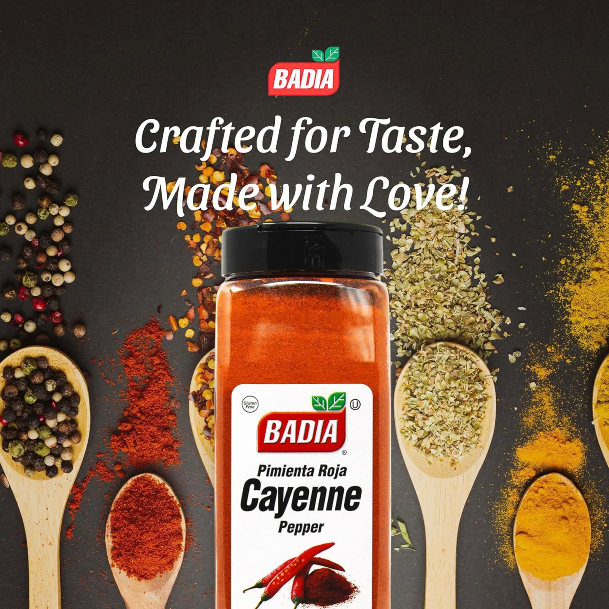 Badia Ground Cayenne Pepper vibrant red powder adds heat with color