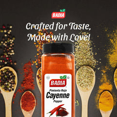 Badia Ground Cayenne Pepper vibrant red powder adds heat with color