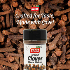 Badia ground cloves spice rub suggesting DIY blends for meats and vegetables.