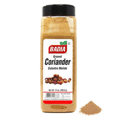 Badia ground coriander 14oz bottle ready for curries and blends