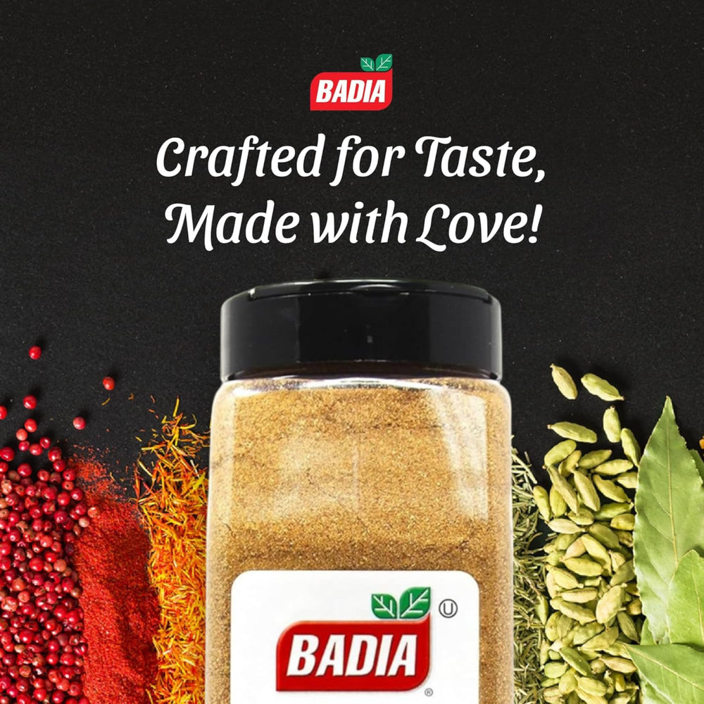 Badia ground coriander spice jar on kitchen counter for Indian dishes