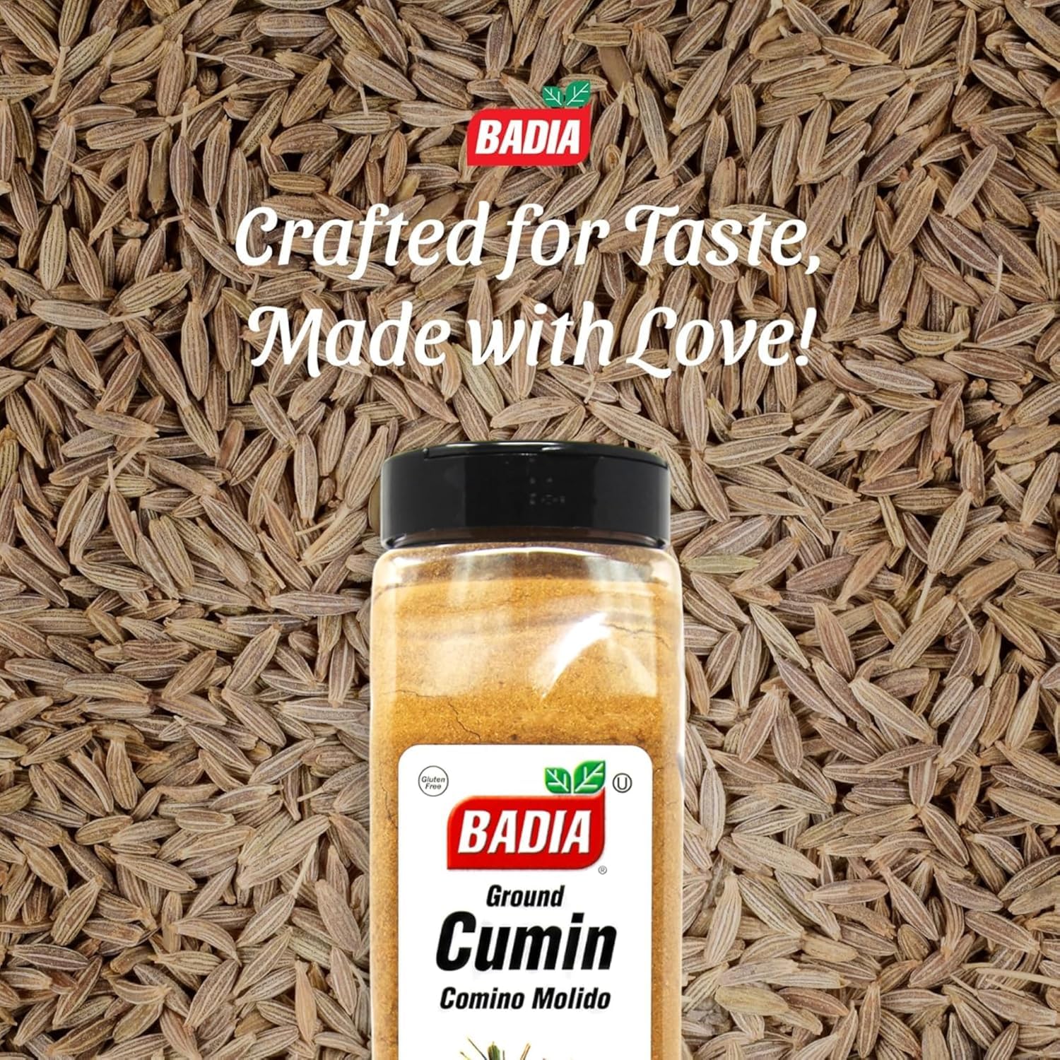 Badia ground cumin powder used in a spice mix for curry blends.