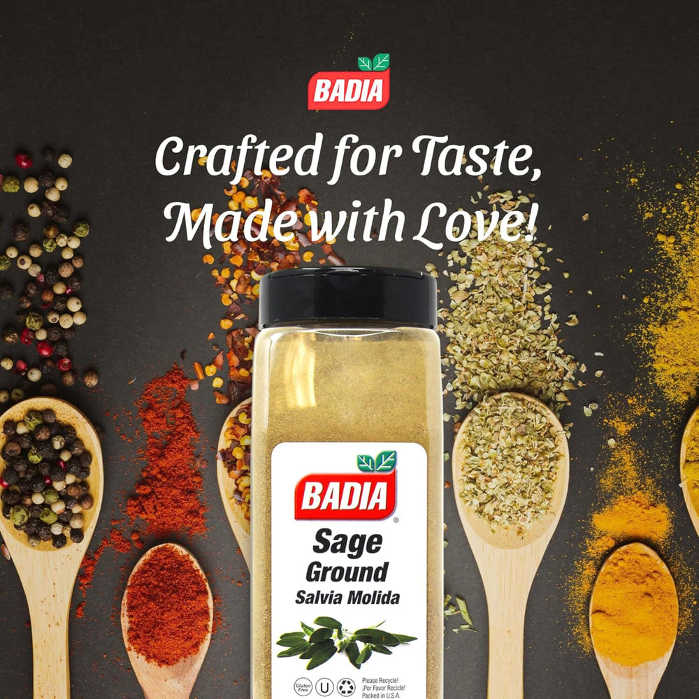 Badia Ground Sage spoon-dusting meal adds depth and warmth.