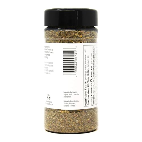 Badia Herbs de Provence bottle pour in cooking context to season meals