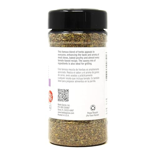 Closeup of Badia Herbs de Provence spice blend texture and herbs
