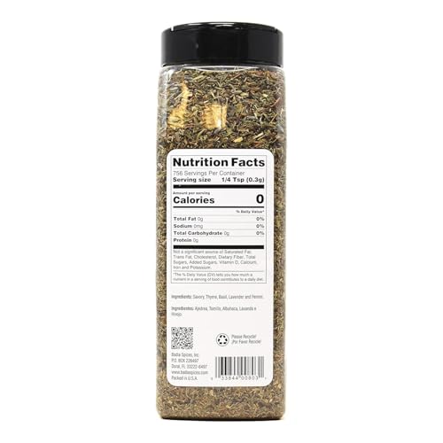 Badia spice shaker close-up highlighting thyme and rosemary aroma for sauces