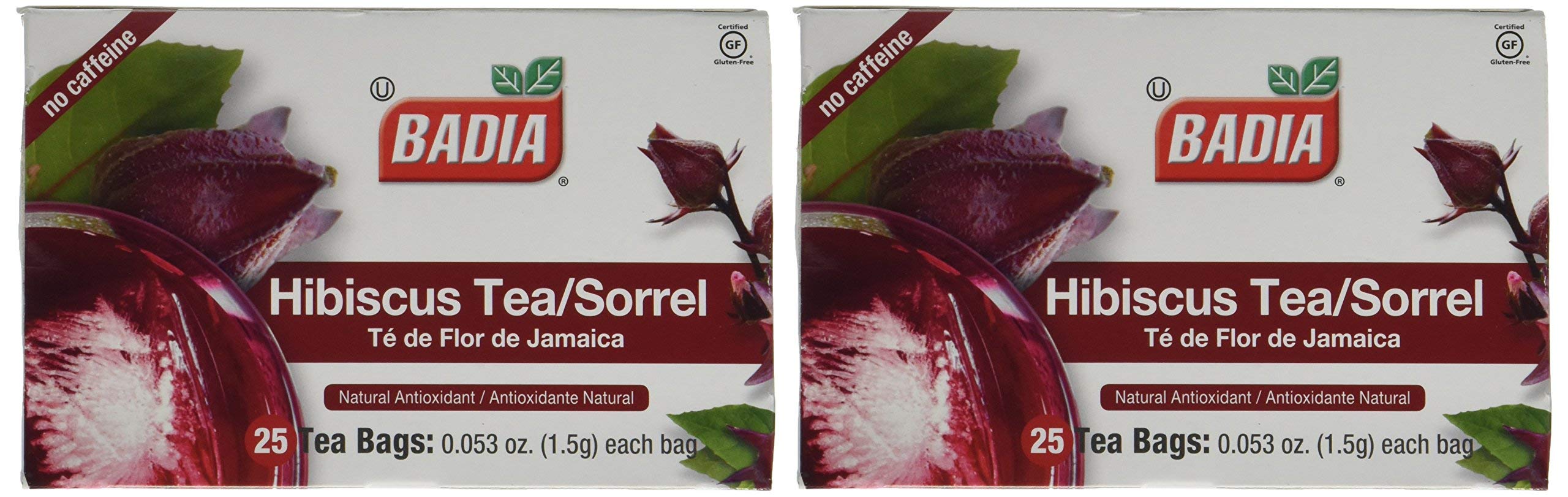 Badia hibiscus tea brew steeping to reveal a vibrant infusion.