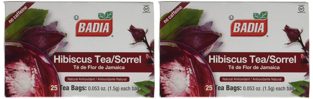 Badia hibiscus tea brew steeping to reveal a vibrant infusion.