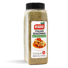 Badia Italian Seasoning bottle front for versatile Mediterranean meals.