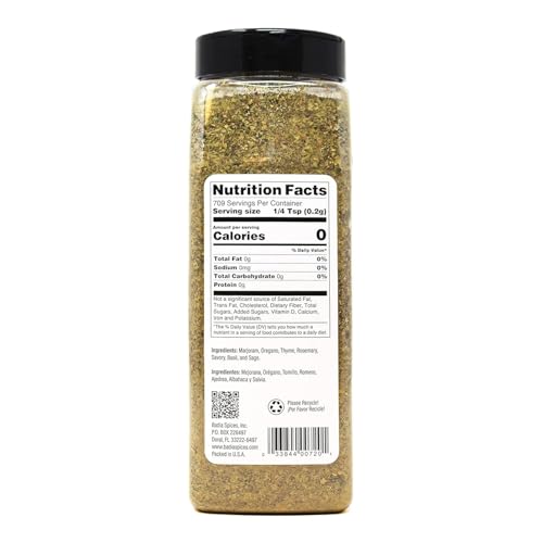 Badia Italian Seasoning bottle pour enhancing sauces with balanced herbs.
