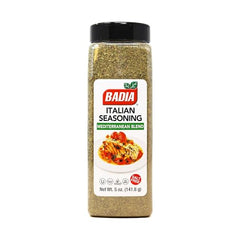 Badia Italian Seasoning jar label closeup showing consistent flavor.