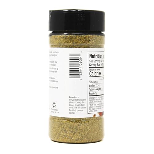 Badia Kingsford seasoning closeup texture emphasizes garlic, basil, oregano and Mediterranean warmth.