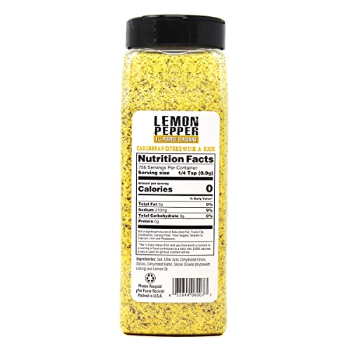 Badia Kingsford Lemon Pepper shaker-top ready for precise seasoning during cooking