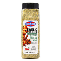 Badia Kingsford Rustic Tuscan seasoning bottle adds bold Italian flavor to grilled dishes.