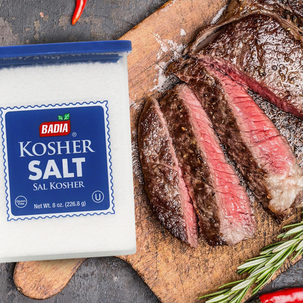 Badia Kosher Salt provides reliable seasoning for soups and sauces