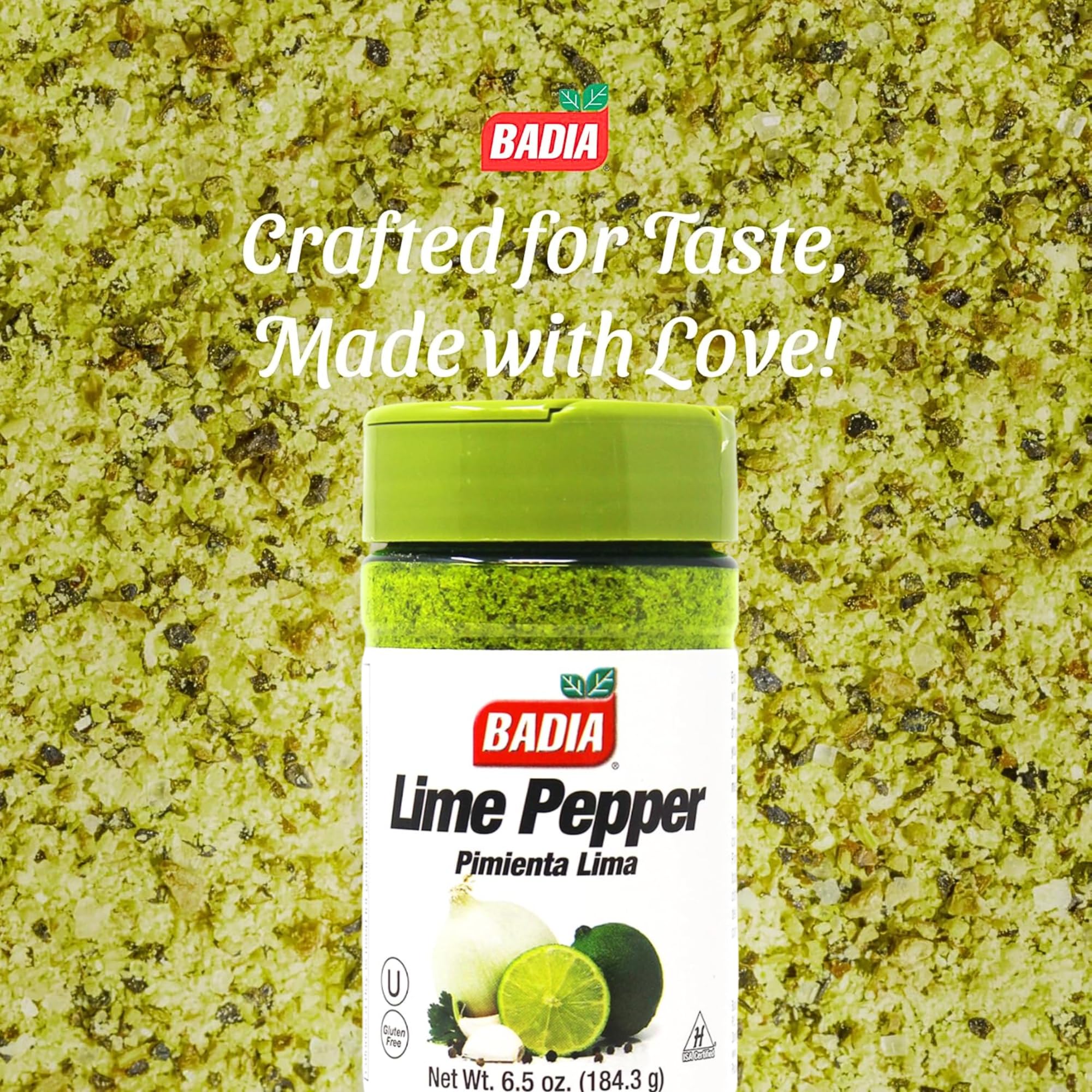 Lime pepper sprinkled on vegetables and seafood for vibrant flavor.
