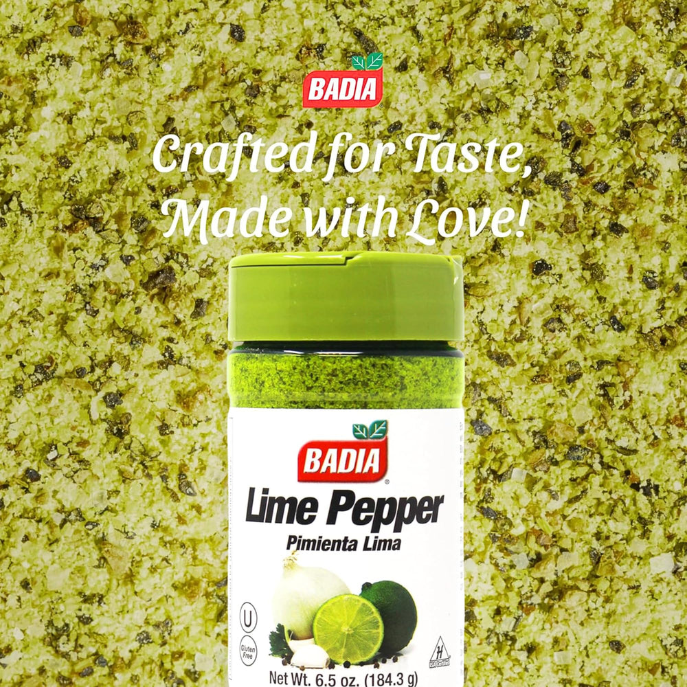 Lime pepper sprinkled on vegetables and seafood for vibrant flavor.