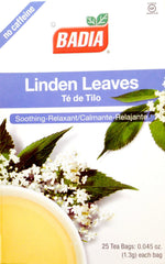 Badia Linden Leaves Tea cup with steam inviting relaxation