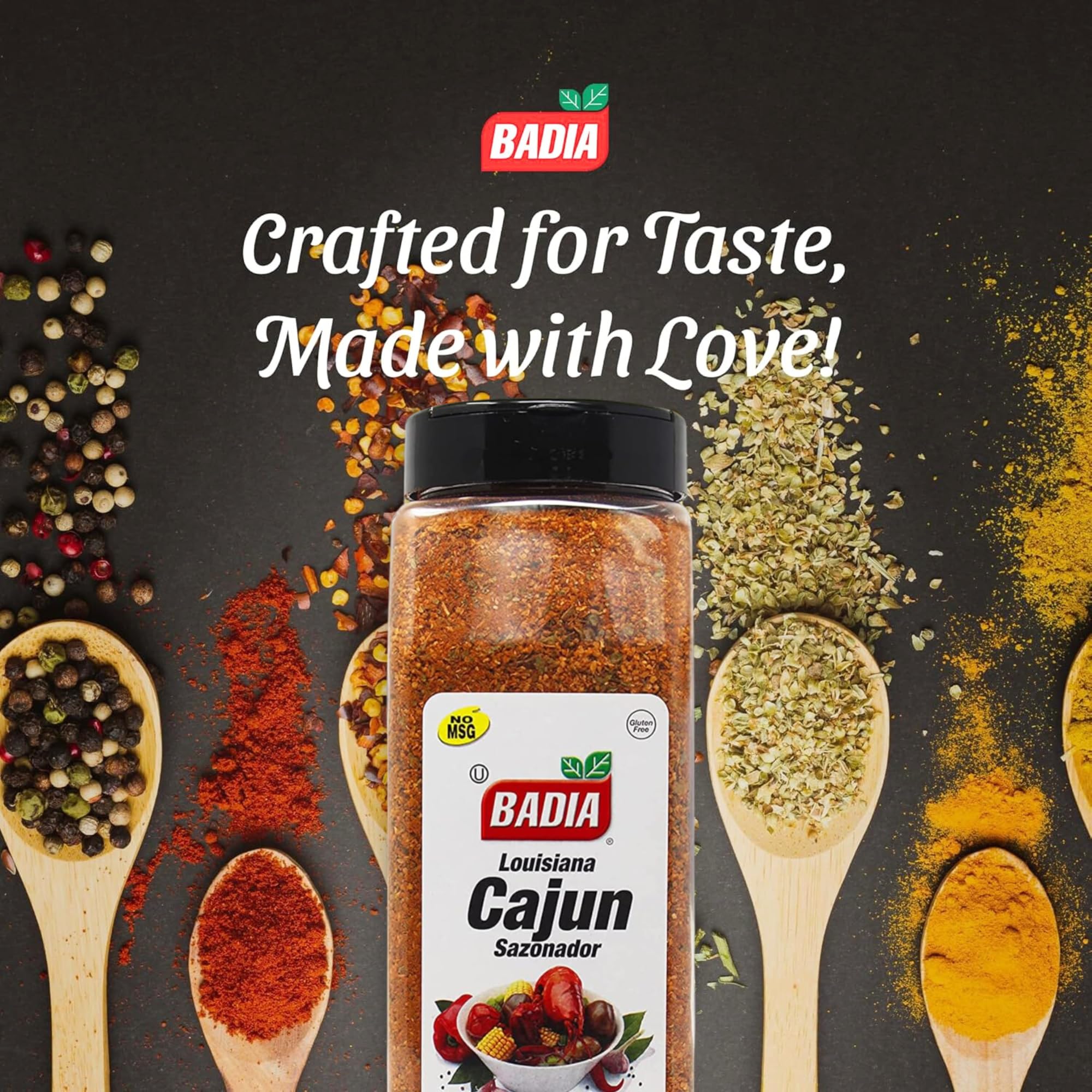 Badia Louisiana Cajun Seasoning grilled meat plate with smoky Cajun notes.
