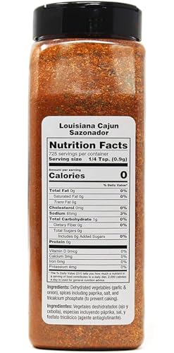 Badia Louisiana Cajun Seasoning texture highlights versatile spice rub on meats and vegetables.