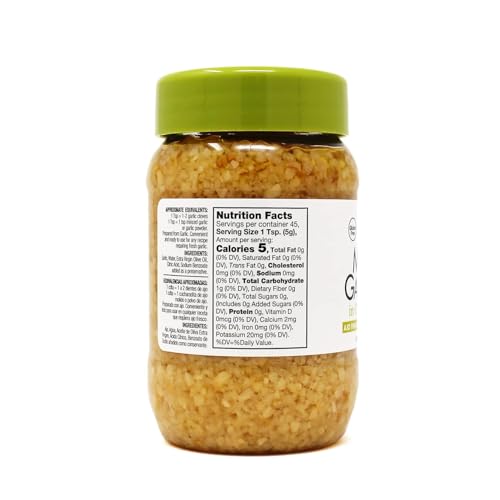 Easy kitchen shortcut Badia minced garlic in olive oil ready to spoon.